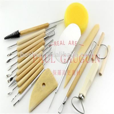 19 pack Wooden Pottery Carving Polymer Clay Modeling Tools