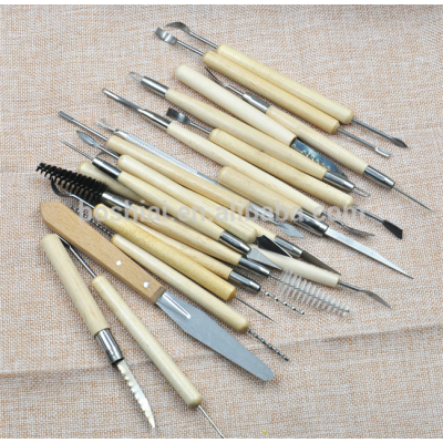 19pcs/kit Clay Sculpting Tools Art Supplies Pottery Ceramic Polymer Clay Sculpture tools