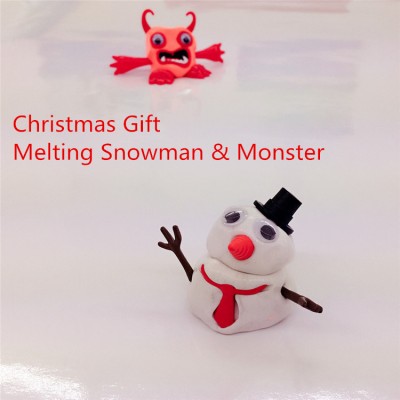 melting clay christmas snowman