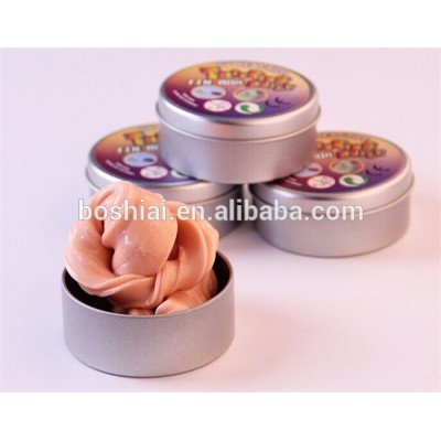 wholesale price metal packaging tin box magnetic jumping clay